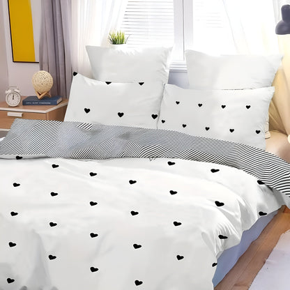 Amoria Bedding Set – Luxury Heart Print Comfort Collection