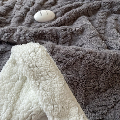 CozyLuxe Reversible Fleece Blanket – Soft Warmth, Timeless Style
