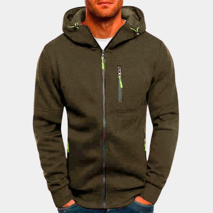 Draven Zip Hoodie – Men’s Sporty Full-Zip Sweatshirt