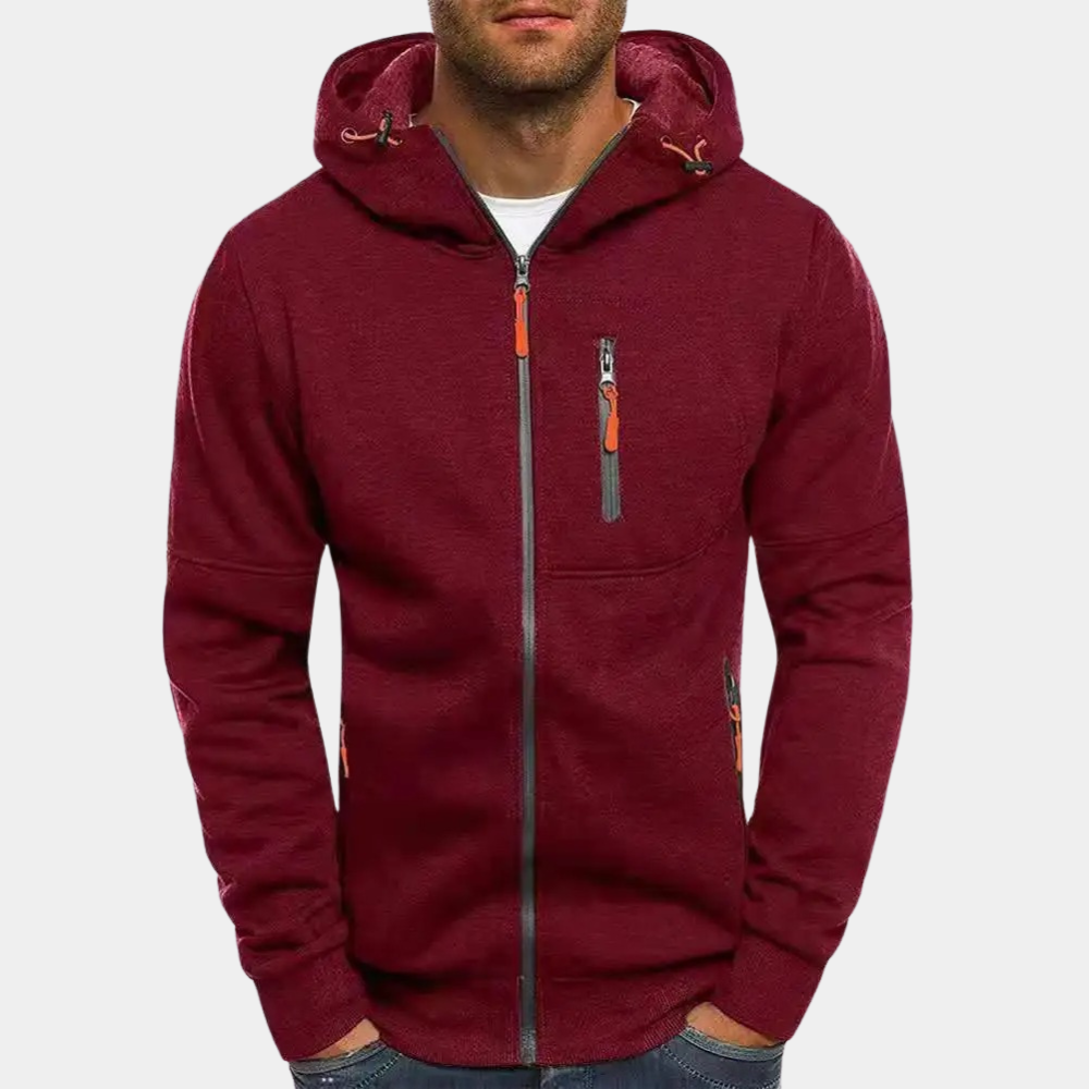 Draven Zip Hoodie – Men’s Sporty Full-Zip Sweatshirt