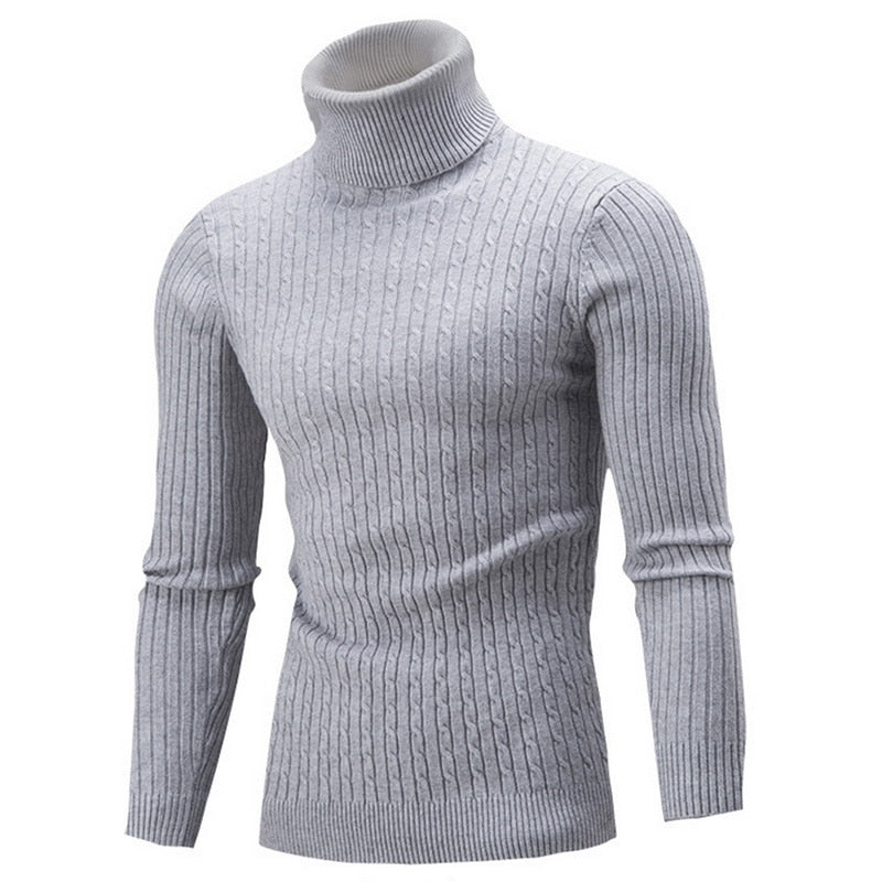 Arven Turtleneck Sweater – Men’s Classic Ribbed Knit