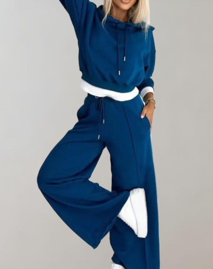Sorelle Lounge Set – Women’s 2-Piece Hoodie & Wide-Leg Pants
