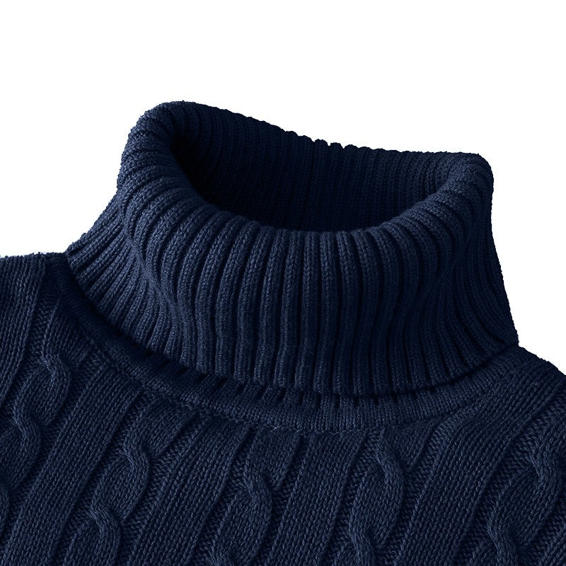 Arven Turtleneck Sweater – Men’s Classic Ribbed Knit