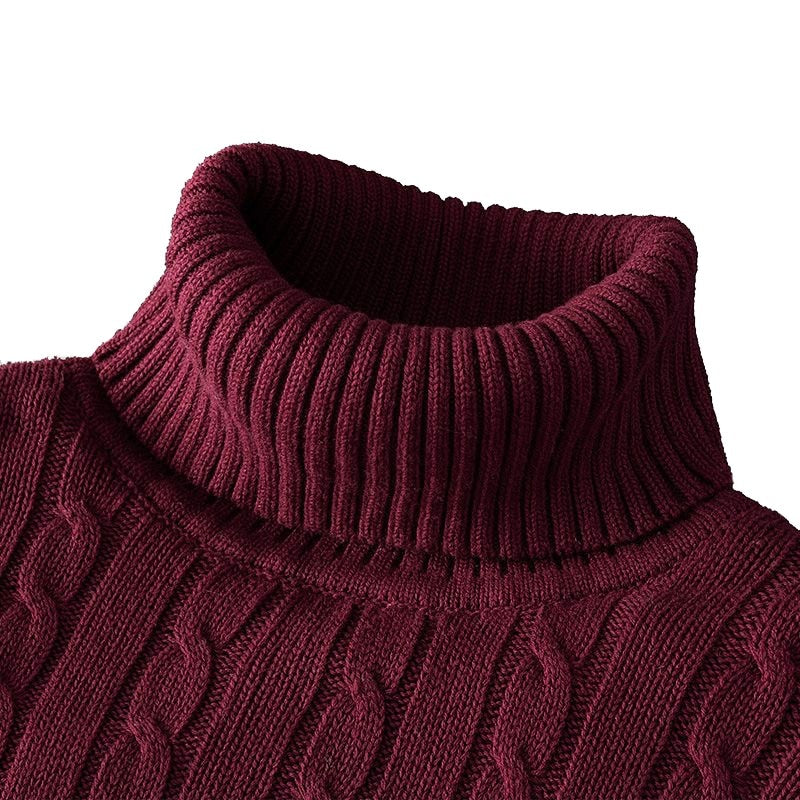 Arven Turtleneck Sweater – Men’s Classic Ribbed Knit