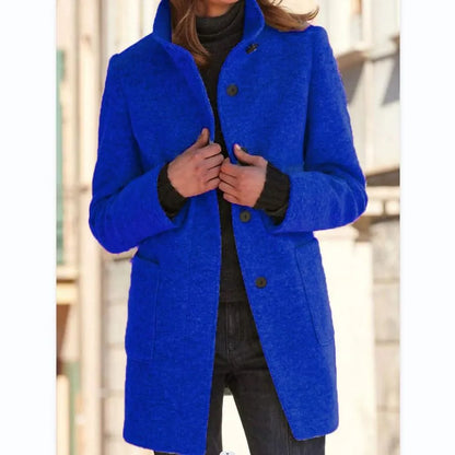 Elara Wool Coat – Women’s Elegant Long Jacket